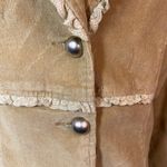 Misha Y2K Vintage Tan Corduroy Floral Embroidered Sequin Blazer Jacket Size XL Photo 4