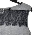 CAbi  Lacy Tee Gray Knit Top Muscle Tank Stretch Lace Trim Size‎ Small Women Photo 3