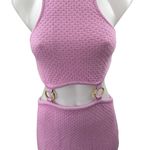 Lovers + Friends  Francesca Pink Knit Racerback Cutout Mini Bodycon Dress Sz S Photo 3