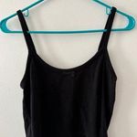 Forever 21  Top Women's Large Black Tank Cropped Ribbed Feminine Hipster Grunge Photo 0