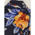 Ellen Tracy  14 Blue Floral Open Front Blazer Jacket Tapestry HIDDEN FLAW READ Photo 11