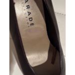 Parade Collection black Leather Square Toe Block Heel Classic Pumps Size 6 Photo 3