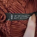 Urban Outfitters  Pleated Rust Shiny Pants Elastic Waistband Photo 4