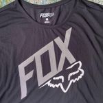 Head Fox racing logo cropped cap sleeve black t-shirt, size large Photo 1