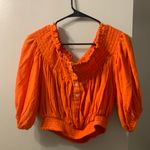 Free People Orange Off The Shoulder Top Photo 1