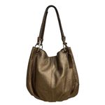 Carlo Dimo Pebbled Leather Shoulder Bag Bronze Brown Braided Strap Hobo Tote Photo 1