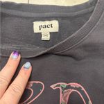 Pact Grateful Dead X  Slouchy Cropped Sweatshirt Organic Garden Rose Size XS Photo 4