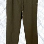 Forever 21 olive green khaki elastic waist band drawstring pants - size 10 Photo 0