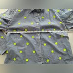 Like New Boden The Classic Striped Shirt with Neon Size 6 Blue Photo 5