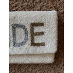 Unbranded BRIDE White Metallic Seed Bead Bridal Clutch Purse‎ Crossbody Chain Photo 6