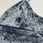 Iris  Crushed Velvet Bralette Gray Blue Tie-Dye Style Size M Photo 5