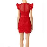 NWOT United Wood Cherry Red Karlie Eyelet Lace Ruffle Tank Floral Mini Dress Sz6 Size 6 Photo 1