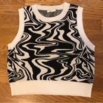 Miss Love Sleeveless knitted tops white and black size L Photo 5