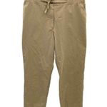 Orvis Pants Womens 10 Tan Khaki Cotton Polyester Blend Tie Waist Pockets Photo 0