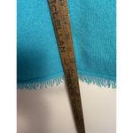 Pure Amici Cashmere Sweater Turquoise Fringe Hem Vneck S Blue Photo 4