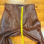 Wildfox Princess Seams Pant Women Small Brown Faux Leather Vegan Pleather Pants Photo 2