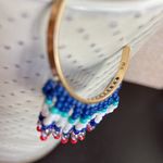 Rebecca Minkoff NEW!  Boho Beaded Hoop Earrings Photo 1