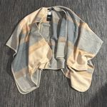 Forever 21  Open Cardigan Wrap Draped Sweater Shawl Plaid Check Pattern One Size Photo 0