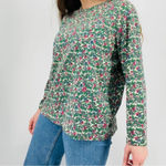 vintage victorian floral feminine crewneck longsleeve top cotton blend size M Green Size M Photo 2