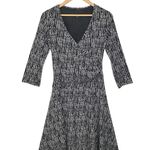 Garnet Hill Brianna Surplice Soft Jersey Knit Faux Wrap Lined Dress Navy S Photo 1