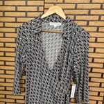 Emma & Michele ‎ Black And White Wrap Style Dress Size Large Photo 2