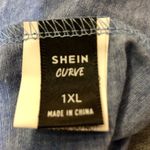 SheIn Curve T-Shirt Womens 1XL Used Blue Strappy Shoulder Photo 7
