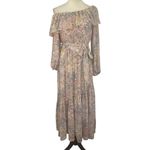 Revolve ASTR the Label Kaylani Dress In Pink Multi Floral Off Shoulder Ruffle XS Photo 1