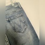 MOTHER Denim The Fly Cut Stunner Ankle Fray Jeans Night Sz 27 – Brand New Blue Photo 4