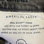 American Eagle Black Distressed Real Good High Waist Cropped Mom Denim Jeans 0 Photo 3