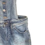 Guess  Denim Overalls Women’s Medium Wash Button Front Wide Leg Jeans Vintage Y2K Photo 6