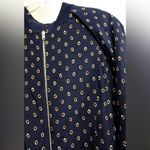 Lafayette 148 🐸 - 100% Silk Print Reversible Bomber Jacket, Size S Petite Photo 1