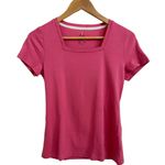 Isaac Mizrahi Isaac Mizrahi Live Essentials Women's Square-Neck Top pink XXS Photo 0