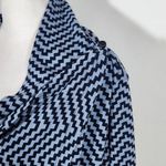 The Limited  Blue and Navy Chevron Convertible Cardigan Size XL Blue Cardigan Photo 5