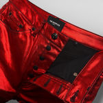 The Kooples Skinny Jeans Size 26 Red Metallic Photo 3