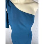 Dress the Population  Tiffany One-Shoulder Midi Dress in Peacock Blue. Size L Photo 4