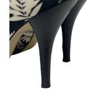 Nine West  Freda Black Ivory Palm Leaf Print Pumps Heels Shoes Pointy Toe Work 7M Photo 5
