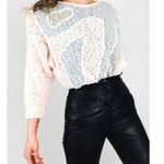 Vintage Abstract Motif Bouclé Knit Sweater | Size M/L White Size L Photo 1