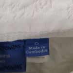 Simply Vera, Vera Wang SimplyVera Vera Wang White Bermuda Shorts Womens 0 Textured Embossed Fabric Photo 3