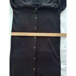 Old Navy  Dress Size XS Black Ribbed Knit Henley Button Front Minimalist Stretchy Photo 9