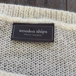 Wooden Ships  Cream Heart Sweater S/M Photo 4