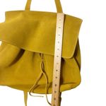 Mansur Gavriel Suede Lady Bag Mustard Yellow Top Handle Convertible Shoulder Photo 14