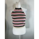 VERO MODA SHAJI COTTON BLEND KNIT HALTER TOP BIRCH STRIPES. Size M. NWOT Photo 4