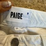 Paige  White Distressed Denim Cutoffs Photo 8