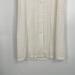 FRNCH Women's White Woven Crinkled Collar Button Down Shirt Midi Dress Size XS Photo 3