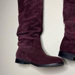 Steve Madden Balen Leather Suede Knee High Slouch Boot Burgundy 6 Photo 14