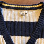 American Eagle Women's  Navy White Striped Nautical Cropped Cardigan Size M Photo 1
