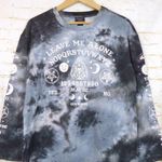 Hot Topic Midnight Hour Leave Me Alone Spirit Board Tie Dye T-Shirt Dress M Gray Photo 2