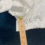 Alice + Olivia  Eyelet Lace Romper Wrap Puff Sleeve White Exposed Zipper Size‎ 6 Photo 13