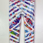 Athleta Cropped Graphic Multicolored Leggings Tights 21” Size Small Like New Photo 3