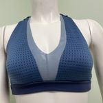 Aerie  V Neck Sports Bra Blue Mesh Padded Photo 1